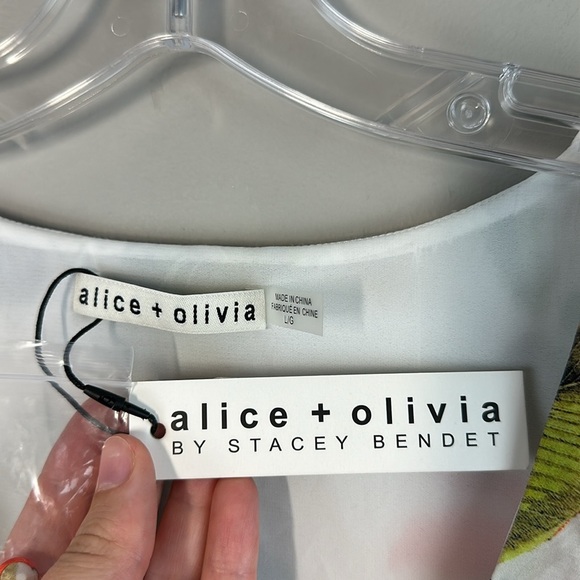 NWT Alice +Olivia Marva Flora Belted Mini Dress Size L - Picture 6 of 16